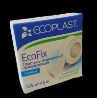 Ecoplast Пластырь EcoFix медицинский фиксирующий тканый 1,25 см х 5 м 1 шт