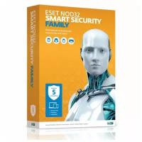 Программное обеспечение ESET NOD32 Smart SFam 5(NOD32-ESM-RN(EKEY)-1-5)