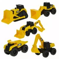 Набор 5 штук спецтехники CAT Little Machines 9 см