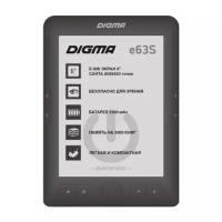 DIGMA Электронная книга DIGMA e63S 800x600, E-Ink, 4 ГБ, тёмно-серый