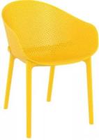 Кресло шезлонг, кресло пластиковое, складной стул Кресло пластиковое ReeHouse Siesta Contract Sky 234/102-9329 желтый