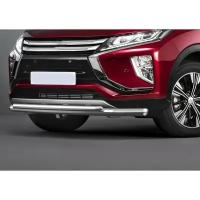 Защита переднего бампера d57+d42 RIVAL, Mitsubishi Eclipse Cross 2018-н.в., с крепежом, R.4014.001