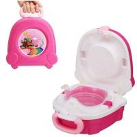 Портативный складной детский горшок-чемоданчик The Handy Potty, розовый