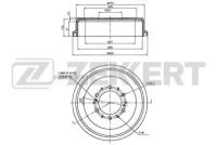 ZEKKERT BS-5579 Барабан торм. зад. Toyota 4Runner (N10 N50-N70 N180) 87- Hiace (H10 H50-H90) 87- LC 90 96- VW