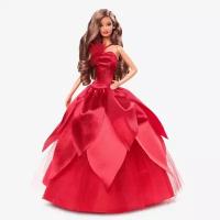 Кукла Barbie 2022 Holiday Doll (Барби Праздничная 2022 Шатенка)