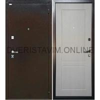 Эконом: Дверь Ратибор Форт Люкс капучино металлическая (Сторона открывания: Левая, Размер короба - 860*2050 мм)