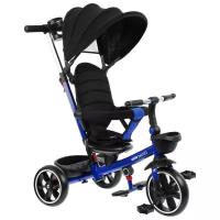 Micio Велосипед трехколесный Micio Veloce +, колёса EVA 10"/8", цвет тёмно-синий