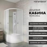 Душевая кабина без крыши Keramastar Supra KR068011BK