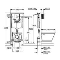 Комплект инсталляция и унитаз Grohe Rapid SL 39186000