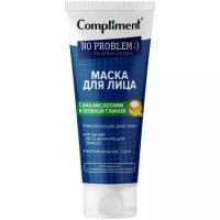 Маска для лица COMPLIMENT No Problem с АНА-кислотами и зеленой глиной, 80 мл