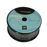 American DJ AC-DMXD5/100R DMX кабель 0.25 кв.мм, изолированные жилы в общем медном экране + алюминиевая фольга, в общей ПВХ. Ø5.4 мм, цвет черный, катушка 100 метров