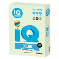 Цветная бумага для принтера IQ COLOR IQ color, А4, 80 г/м2, 500 л., пастель, светло-зеленая, GN27
