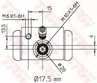 Цилиндр торм. зад CLIO (c ABS) ЛОГАН АЛЮМИНИЕВЫЙ артикул: BWC243 производитель: TRW