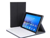 Клавиатура MyPads для Huawei MediaPad T5 10 (AGS2-L09/ AL00/ W09) съемная беспроводная Bluetooth в комплекте c кожаным чехлом и пластиковыми накл