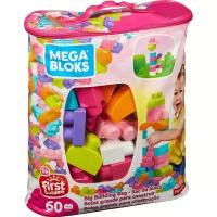 Mattel Конструктор 60 деталей Mega Bloks First Builders, цвет розовый