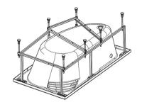 Каркас для акриловой ванны Гоа 150х100, с сифоном Santek 1.WH11.2.428