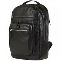 Мужской деловой кожаный рюкзак BRIALDI Explorer BR37170AM relief black