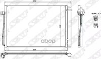 Радиатор Кондиционера Bmw 5-Series E60 03-11 / 6-Series E63 04- / 7-Series E65 01-08 Sat арт. ST-BW60-394-0