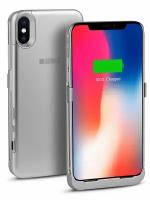 Чехол-аккумулятор для iPhone X/Xs INTERSTEP 3000мАч (серебро)