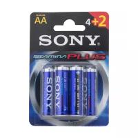 Батарейка SONY STAMINA PLUS Alkaline, 1.5 В, LR6 BL 4+2