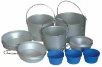 BTrace Туристический набор посуды на 3 персоны BTrace C0123 (9 предметов: котелки и сковородки)