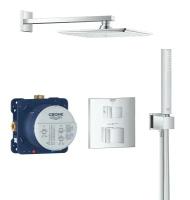 Душевая система Grohe Grohtherm Cube 34741000 термостат, верхний душ 230, лейка, кронштейн, шланг