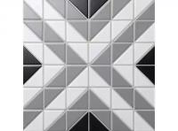 Мозаика для кухонного фартука керамическая чип 60x40 Cube Albion Grey Starmosaic 275х275/6 мм