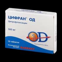 Цифран ОД таблетки с пролонг высвобождением покрыт.плен.об. 500 мг 10 шт