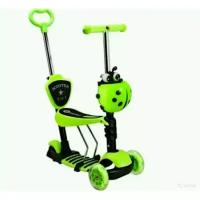 Самокат детский Scooter 5 в 1 со светящимися колесами (Зеленый)