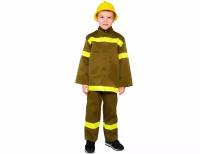 Карнавальный костюм пожарный, на рост 122-134 см, 5-7 лет, Бока 2343-бока