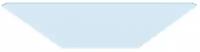 Полка стеклянная 6мм угловая со шлифовкой