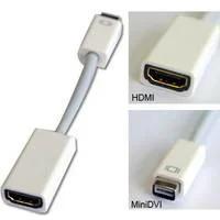 Адаптер-переходник Mini DVI to HDMI (MacBook white, iMac, Mac Mini, iBook, Powerbook)