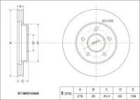 Диск тормозной передний mmc airtrake/outlander cu4/5w Sat STMR510966 Mitsubishi: MB895444 MR510966 MB618344