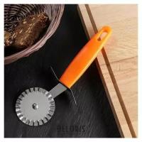 NNB Нож для пиццы и теста ребристый «Оранж», 19 см