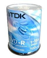 TDK Диск TDK DVD-R 4.7Gb 16x Cake Box (100шт) (t19479) DVD-R47CBED100