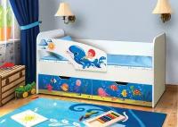 Кровать детская Дельфин с фотопечатью 80х170