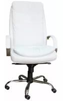 Кресло для руководителя Валенсия хром экокожа белая