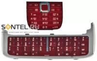 Клавиатура русская для Nokia E75 комплект красный