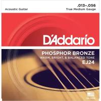 D'Addario EJ24 струны для ак. гитары фосфор/бронза, 13-56 True Medium