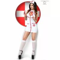 Ролевой костюм Chilirose 3854 Sexy Nurse Costume, размер 48, цвет Белый