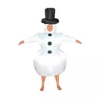 Костюм карнавальный взрослый надувной Снеговик