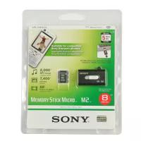 Карта памяти MS Micro M2 8Gb SONY Memory Stick Micro M2 + адаптер USB