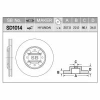 Диск тормозной Sangsin SD1014