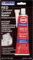 Герметик прокладок Abro Masters Red RTV Silicone Gasket Maker высокотемпературный красный 85 г в узком блистере красный