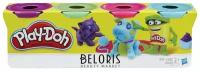 Play-doh Пластилин Hasbro 4 цвета баночки в коробке