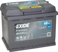 Аккумулятор Premium 12v 60ah 600a 242х175х190 Полярность Etn1 Клемы En Крепление B13 EXIDE арт. EA601