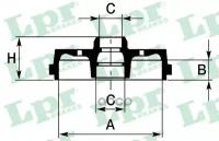 Барабан Тормозной Vag Polo/Golf Iii/Vento/Passat Iii/Iv 1,4-2,0L -09/01 1H0501615a/191501615A Lpr арт. 7D0244