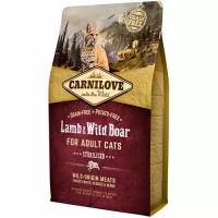 Сухой корм Carnilove Lamb & Wild Boar for Adult для взрослых кастрированных котов с ягненком и мясом кабана 2кг 512317
