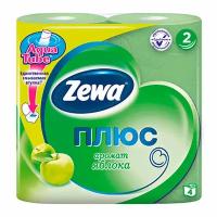 Набор из 3 штук Туалетная бумага ZEWA Плюс 4шт 2сл с ароматом яблока