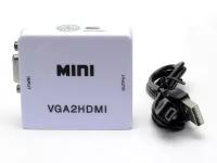 Переходник-конвертер VGA (15F) +audio jack (3.5mm) -> HDMI (F) 1080P